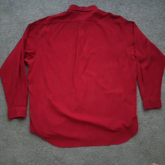 Ralph Lauren Corduroy Red Shirt Men's 2XL Golf Tilden Button Down Long Sleeve - Picture 7 of 7